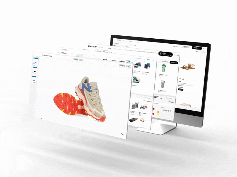 3D Screenshots of Footwear Digital Catalog with